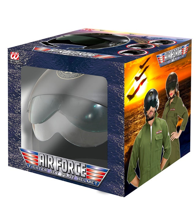 Realistischer Jetpilotenhelm für Fasnacht und Karneval