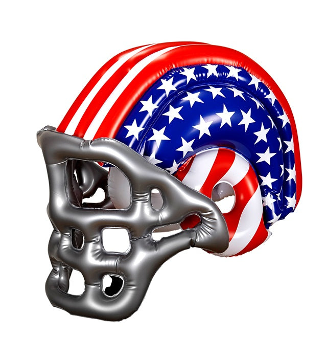 "AUFBLASBARER FOOTBALLHELM MIT AMERIKANISCHEN STARS & STRIPES" Kindergröße Diverse Farben