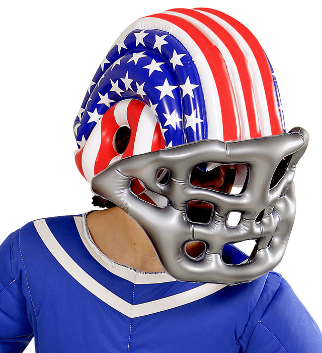 "AUFBLASBARER FOOTBALLHELM MIT AMERIKANISCHEN STARS & STRIPES" Kindergröße Diverse Farben