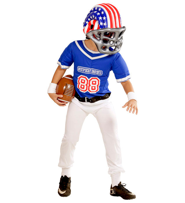 "AUFBLASBARER FOOTBALLHELM MIT AMERIKANISCHEN STARS & STRIPES" Kindergröße Diverse Farben