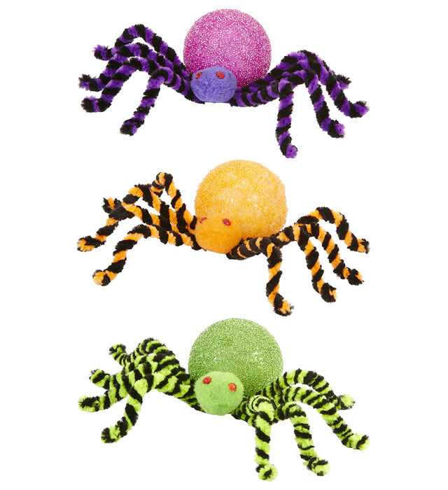 Farbwechselnde Spinne 30 cm in verschiedenen Farben für Fasnacht und Halloween