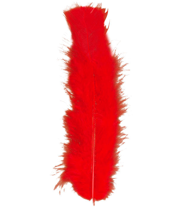 Rote Federn ca. 10 cm im 50er-Set für Fasnacht und Dekoration