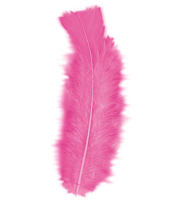 50 rosa Federn ca. 10 cm Länge als Dekoration für Fasnacht und Mottoparty