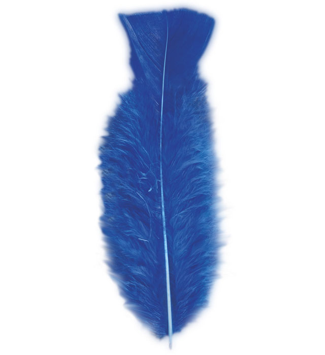 50 blaue Federn ca. 10 cm für Fasnacht und Dekoration
