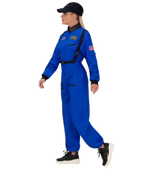 Astronaut Overall Fasnacht Kostüm in weiss mit Weltraum-Design