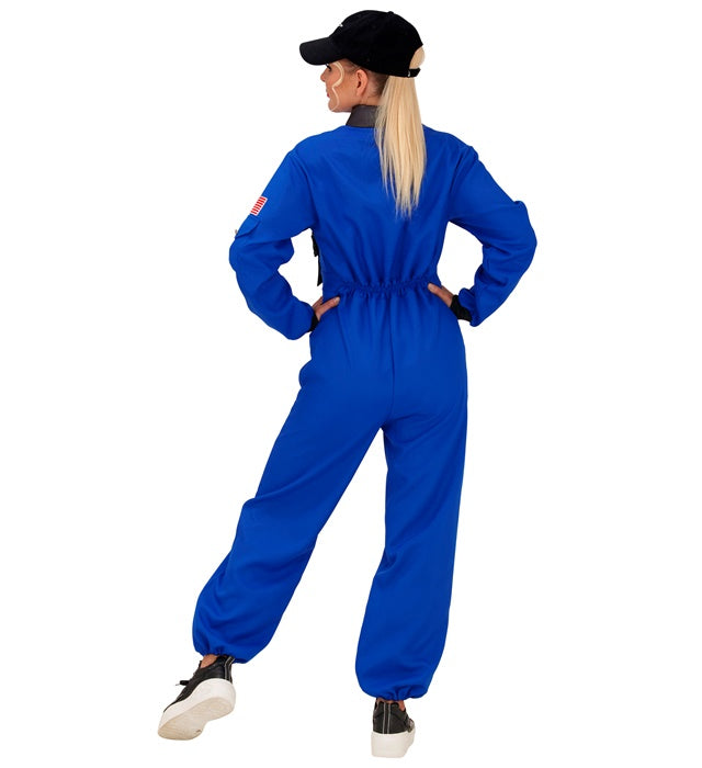 Astronaut Overall Fasnacht Kostüm in weiss mit Weltraum-Design