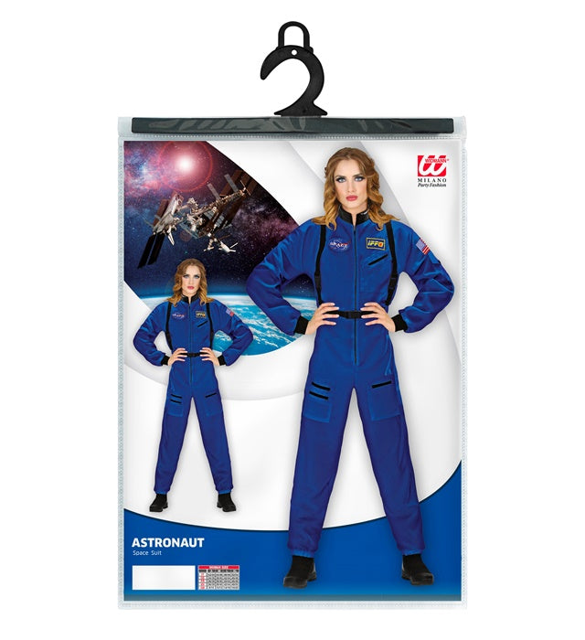 Astronaut Overall Fasnacht Kostüm in weiss mit Weltraum-Design