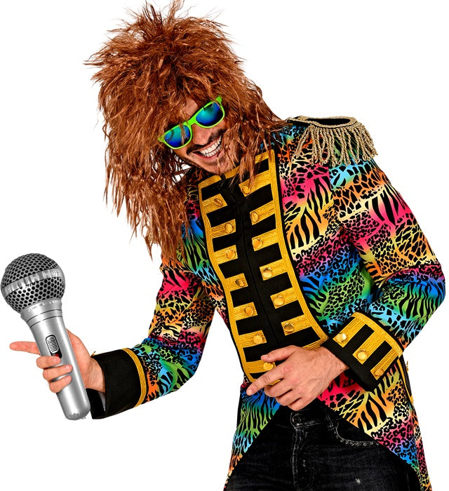 Aufblasbares Mikrofon 35 cm als Fasnacht Accessoire