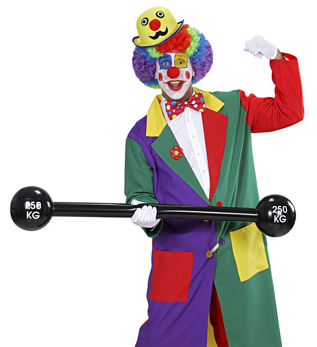 Aufblasbare Hantelstange 120 cm als lustiges Fasnacht-Accessoire