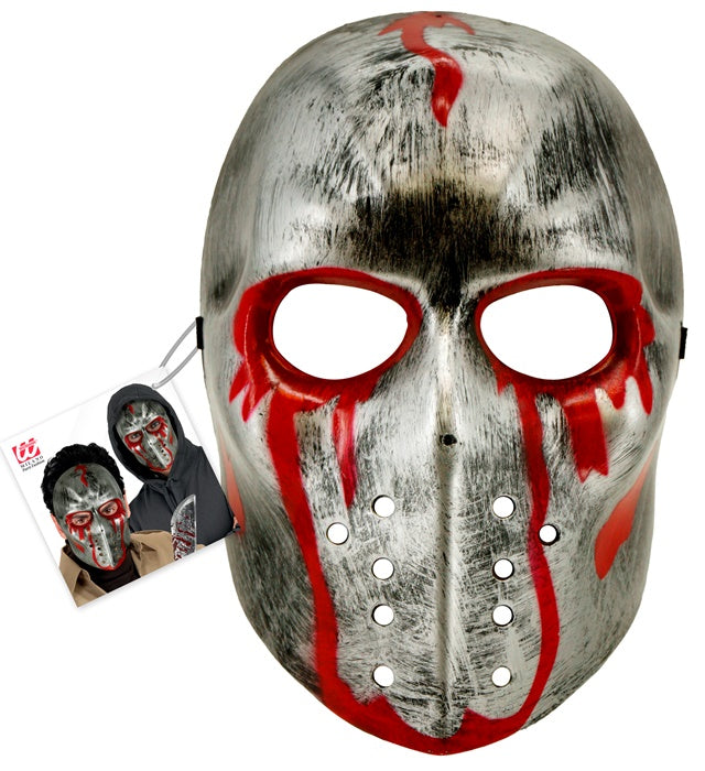 Blutige Hockey Maske aus Hartplastik mit verstellbarem Gummiband