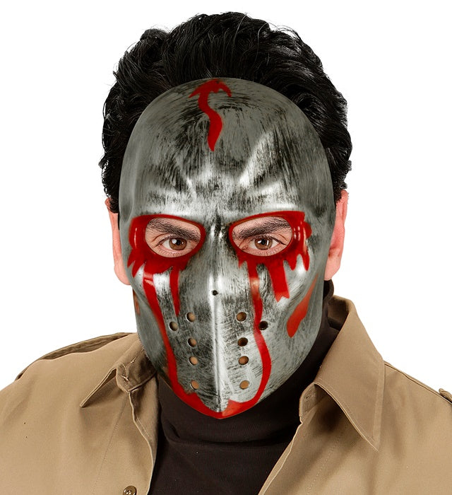 Blutige Hockey Maske aus Hartplastik mit verstellbarem Gummiband