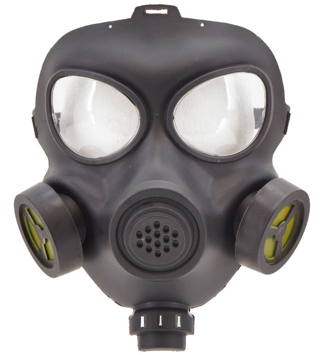 Gasmaske aus Hartplastik als Fasnachts- und Karnevalszubehör