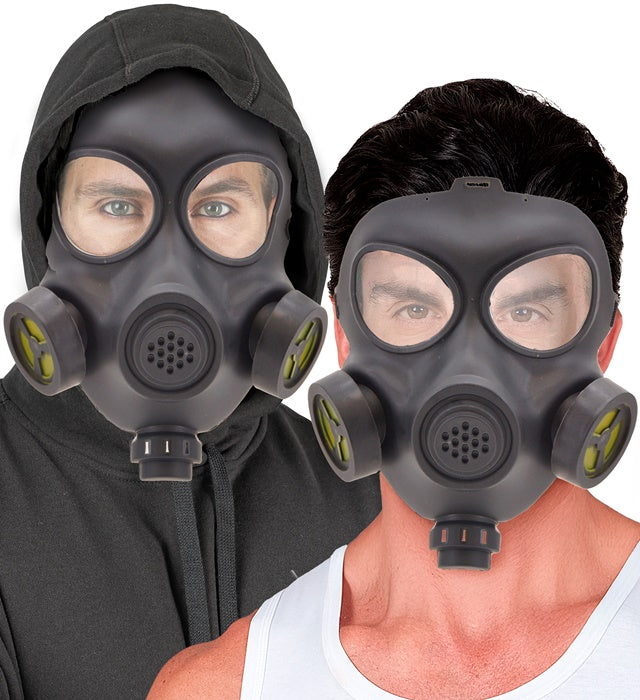 Gasmaske aus Hartplastik als Fasnachts- und Karnevalszubehör