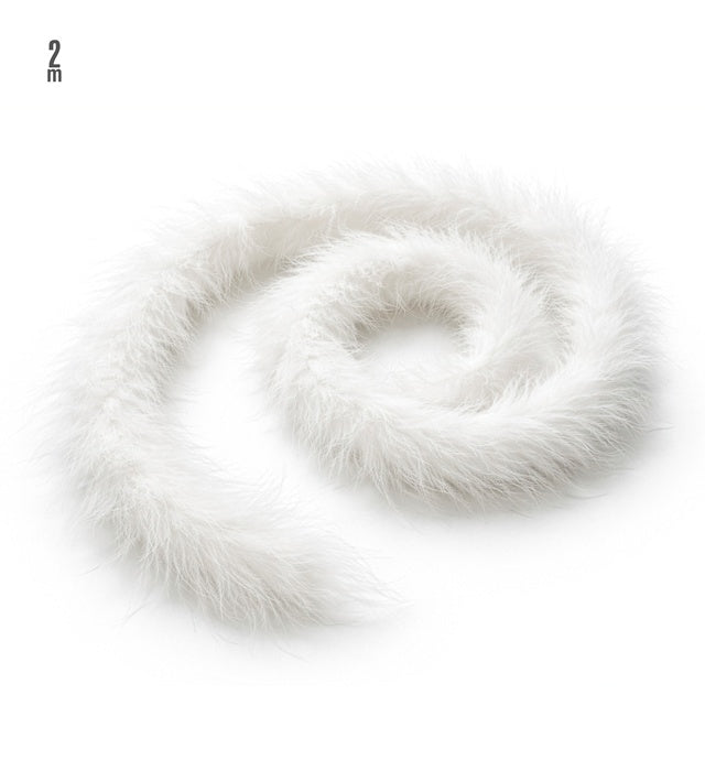 Weiße Marabou-Federboa 2 Meter als festliches Kostümzubehör