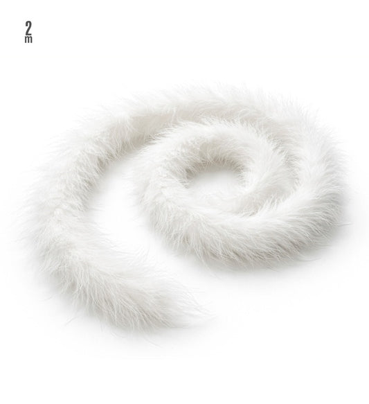Weiße Marabou-Federboa 2 Meter als festliches Kostümzubehör