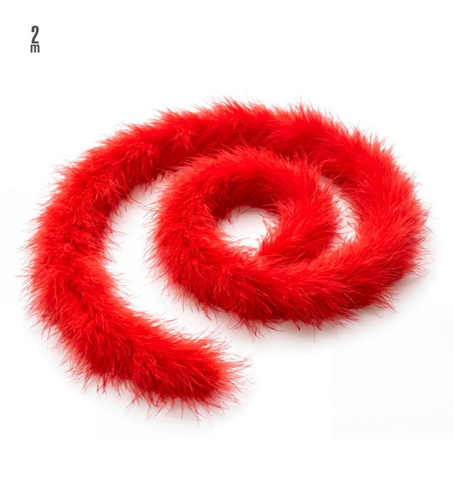 Rote Marabou-Federboa 2 Meter lang als Kostümzubehör
