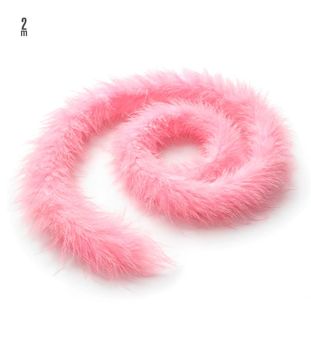 Hellrosa Marabou-Federboa 2 Meter lang als Kostüm-Accessoire