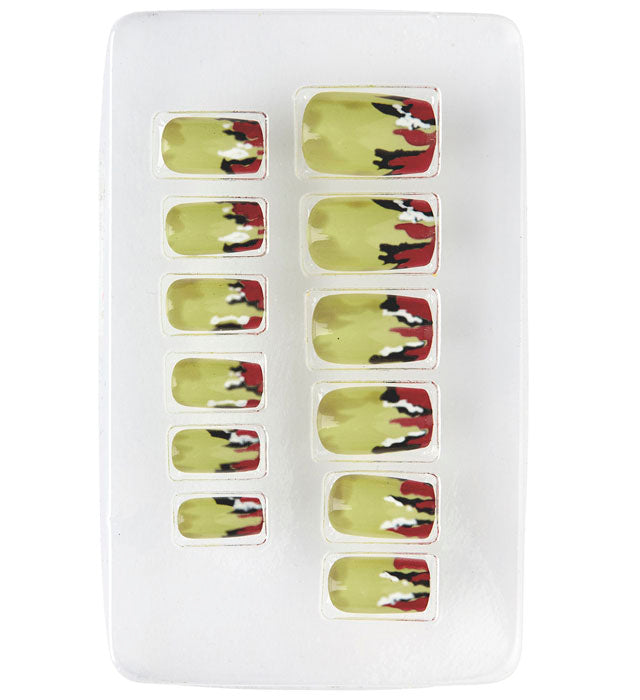 Selbstklebende Fingernägel im Zombie-Design für Halloween-Kostüme