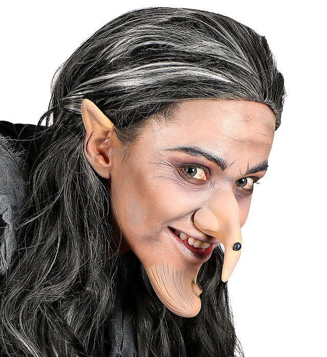 Detailreiche Hexennase als Kostümzubehör für Halloween und Fasnacht