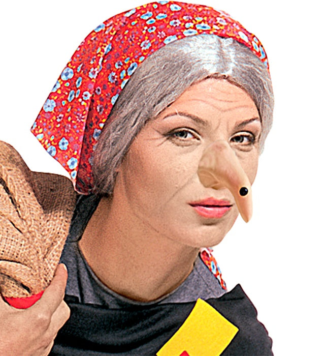 Detailreiche Hexennase als Kostümzubehör für Halloween und Fasnacht