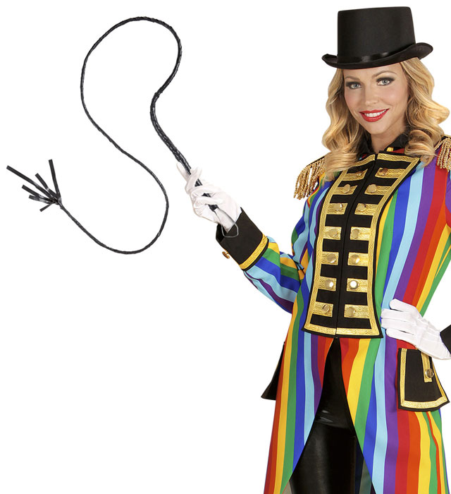 Authentische Kunstleder Peitsche 180 cm als Fasnacht-Accessoire