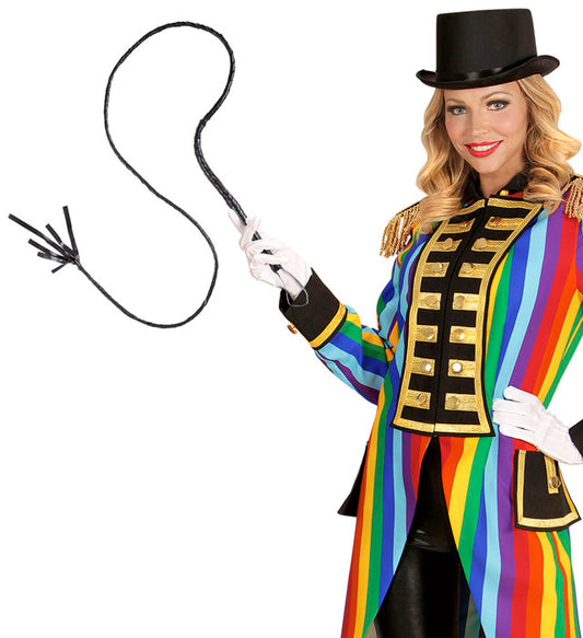Authentische Kunstleder Peitsche 180 cm als Fasnacht-Accessoire