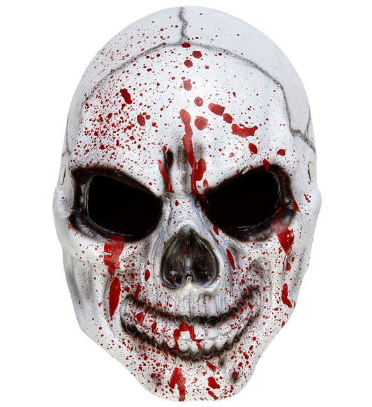 HALBMASKE BLUTIGER TOTENKOPF AUS SCHAUMLATEX Diverse Farben