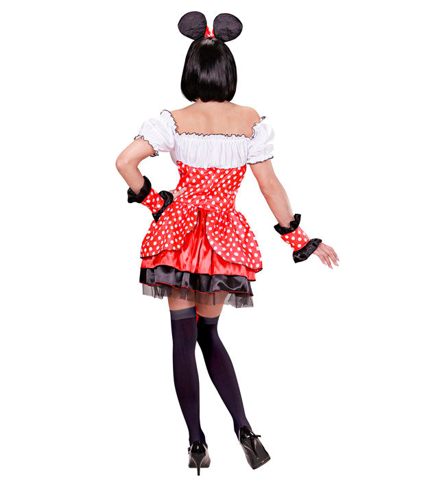 Mäuschen Kostüm bestehend aus Kleid, Armstulpen und Ohren für Fasnacht
