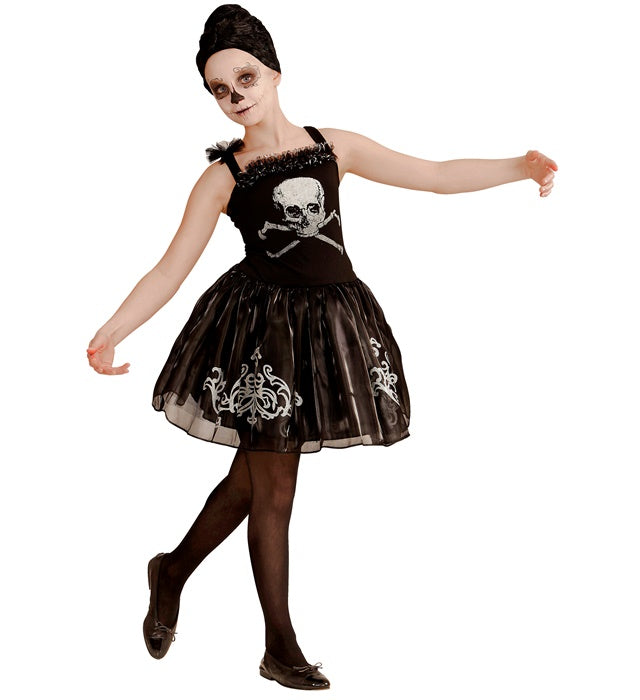 Skullerina Kleid mit Totenkopf-Motiv für Fasnacht und Karneval