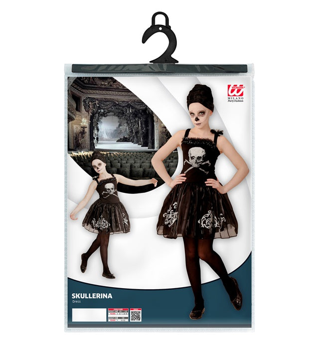 Skullerina Kleid mit Totenkopf-Motiv für Fasnacht und Karneval
