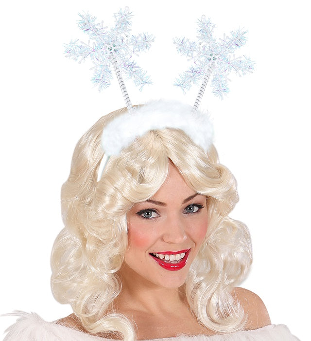 Haarreif mit funkelnden Schneeflocken als winterliches Fasnacht-Accessoire