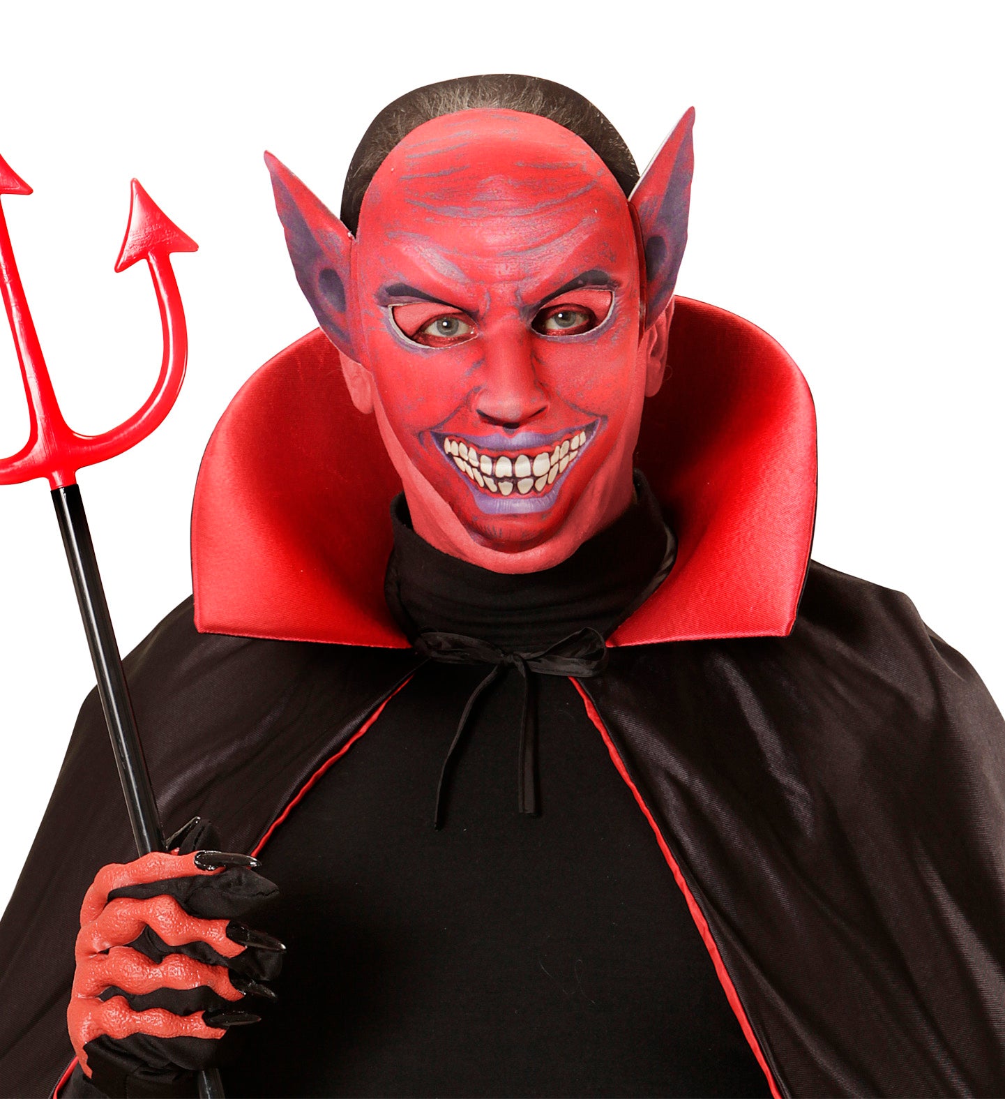 TEUFEL HALBMASKE AUS STOFF