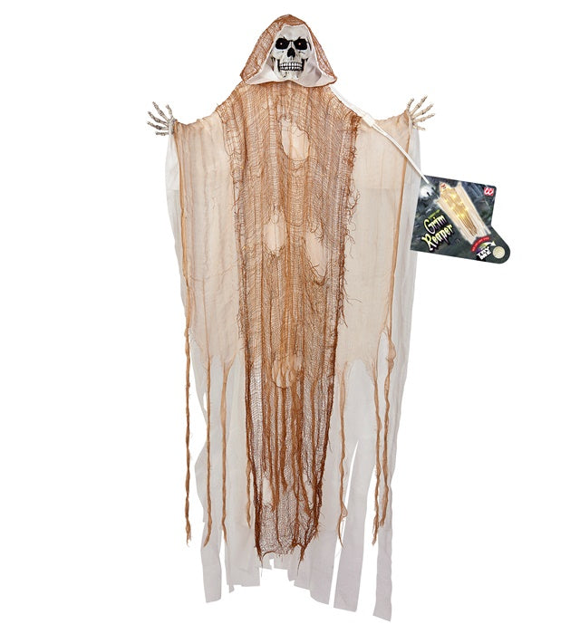 Leuchtender Sensemann mit roten LED-Augen und Sense, 170 cm Halloween Dekoration