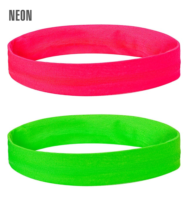 Set von zwei neonfarbenen Stirnbändern als Fasnacht Accessoire