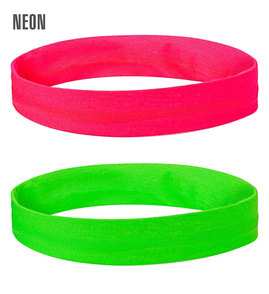 Set von zwei neonfarbenen Stirnbändern als Fasnacht Accessoire