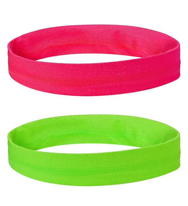 Set von zwei neonfarbenen Stirnbändern als Fasnacht Accessoire