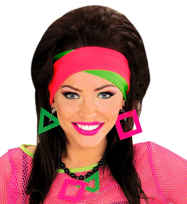 Set von zwei neonfarbenen Stirnbändern als Fasnacht Accessoire