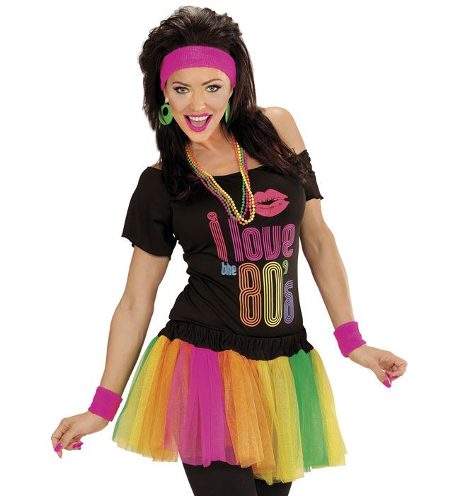 Mehrfarbiges neonfarbenes Tutu für Fasnacht und Karneval