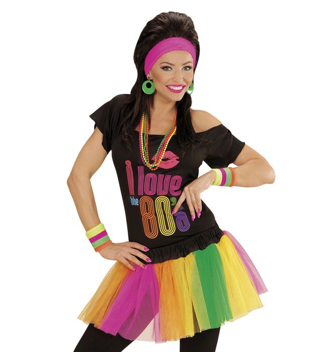 Mehrfarbiges neonfarbenes Tutu für Fasnacht und Karneval