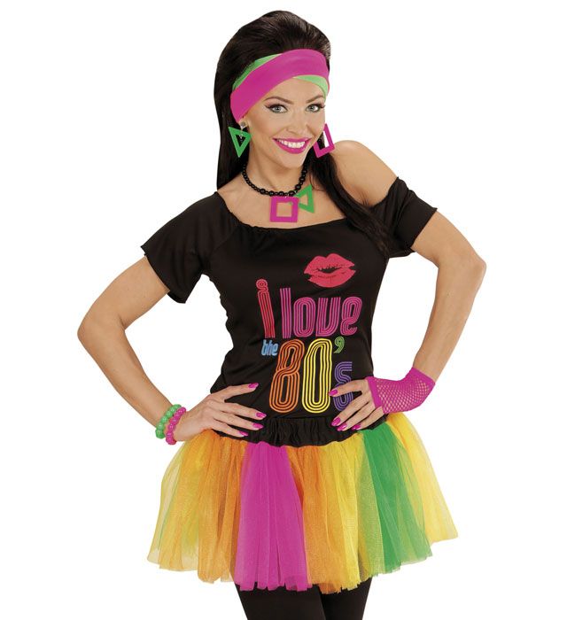 Mehrfarbiges neonfarbenes Tutu für Fasnacht und Karneval