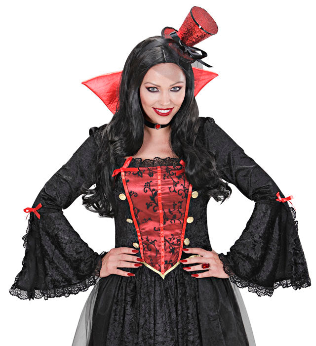 Piratenring mit rotem Schmuckstein für Fasnacht und Karneval
