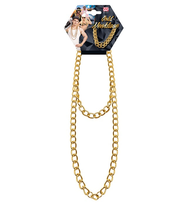 Goldene Kette 120 cm lang als Fasnacht-Accessoire