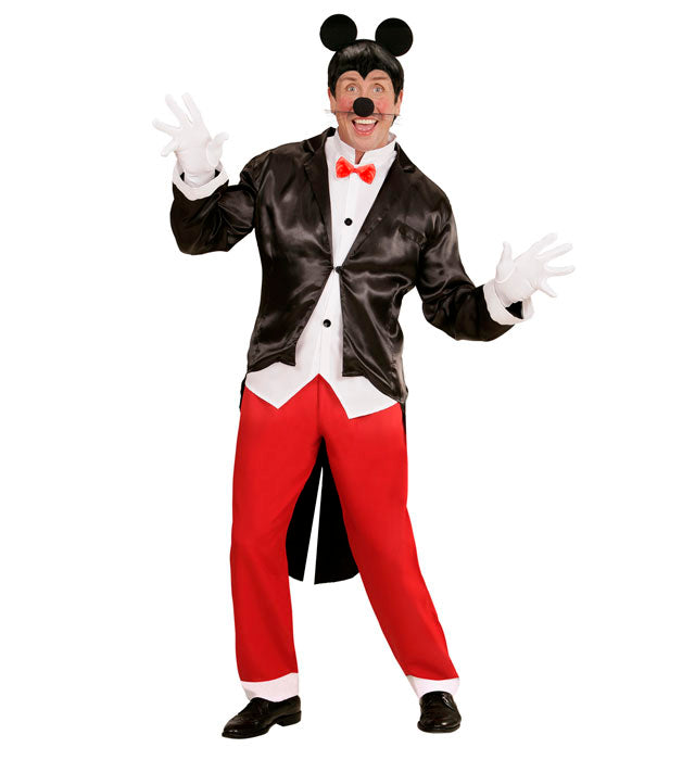 Elegantes Mäuse-Kostüm mit Frack, Weste, Fliege und Ohren für Fasnacht