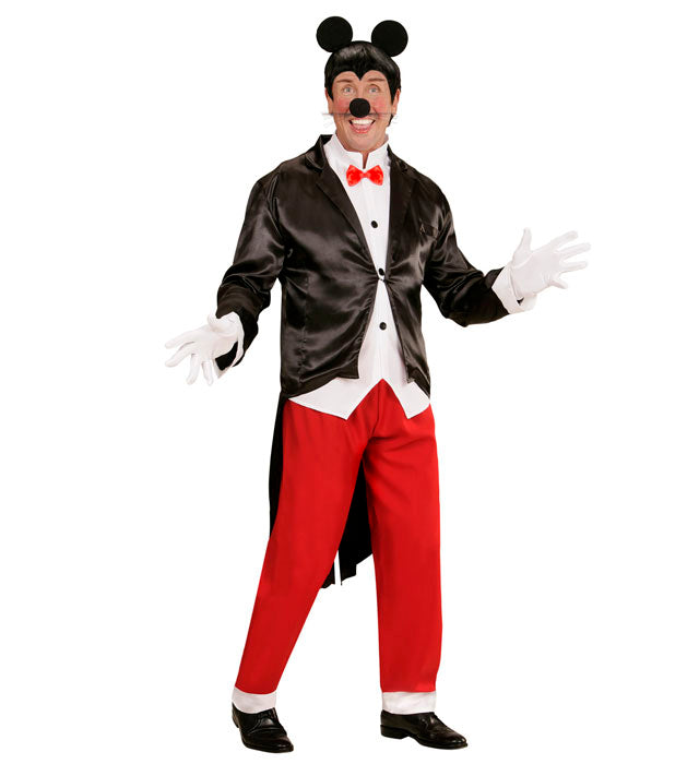 Elegantes Mäuse-Kostüm mit Frack, Weste, Fliege und Ohren für Fasnacht