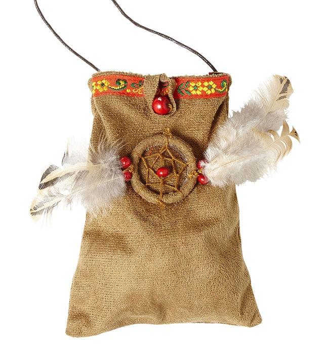 Indianer Tasche mit Fransen und typischen Mustern als Fasnacht Accessoire