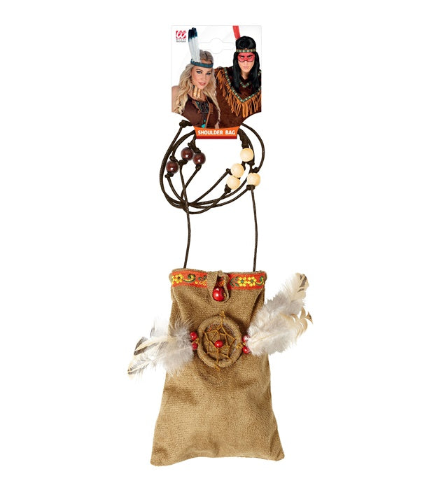 Indianer Tasche mit Fransen und typischen Mustern als Fasnacht Accessoire