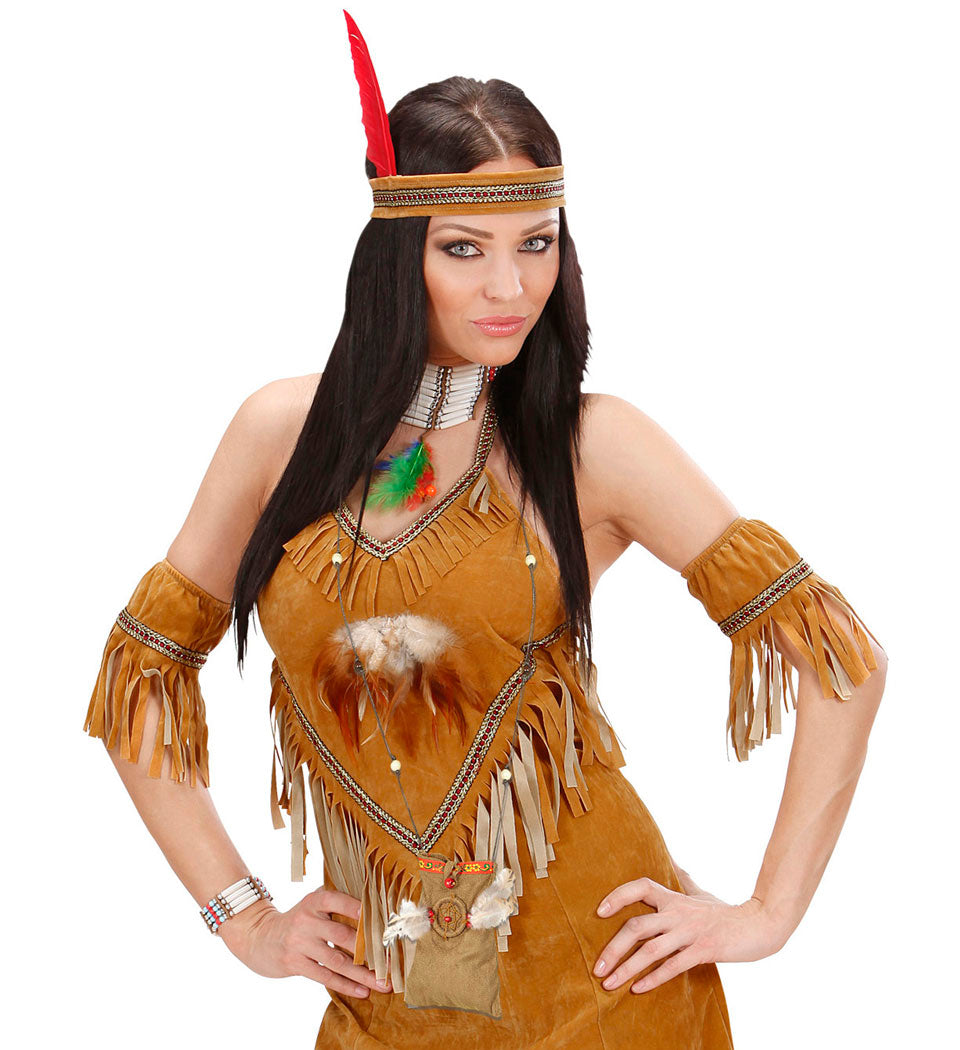 Indianer Tasche mit Fransen und typischen Mustern als Fasnacht Accessoire