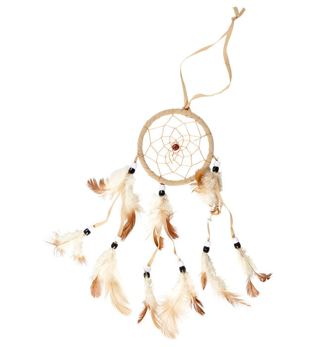 Traumfänger im Indianerstyle mit Federn als Fasnacht Accessoire