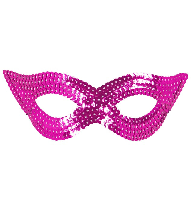 Augenmaske mit pinken Pailletten für Fasnacht und Karneval