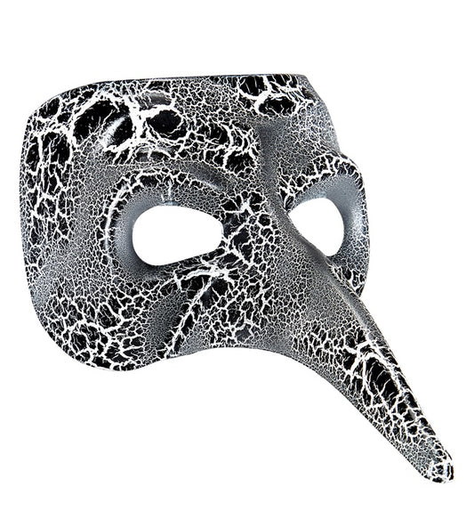 Venezianische Maske mit langer Nase in traditionellem Design